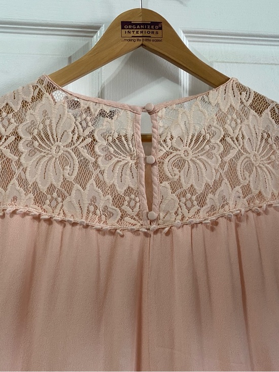 🎀 VINTAGE Forever 21 Pink Lace Coquette Tunic Dress - M EUC - Picture 8 of 10